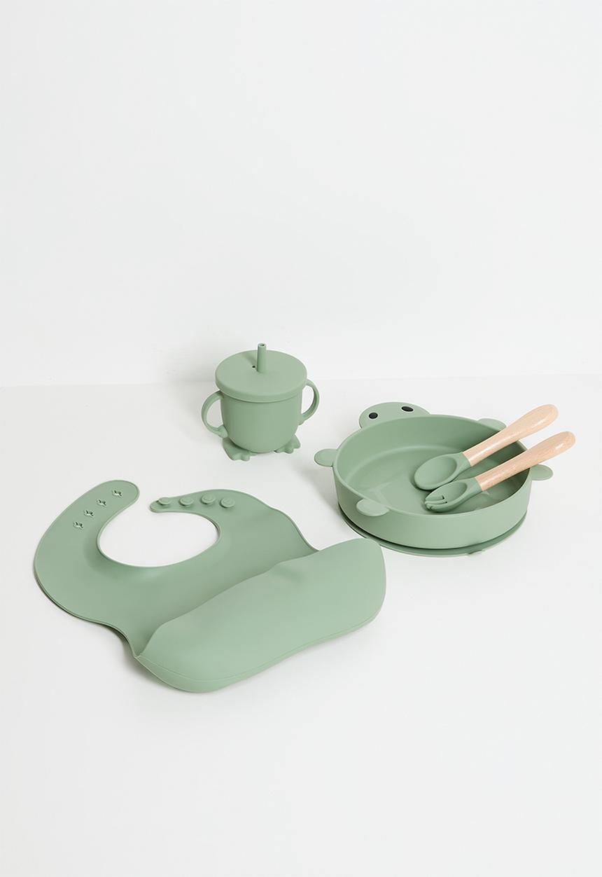 Pop Candy - Silicone baby tableware - army green