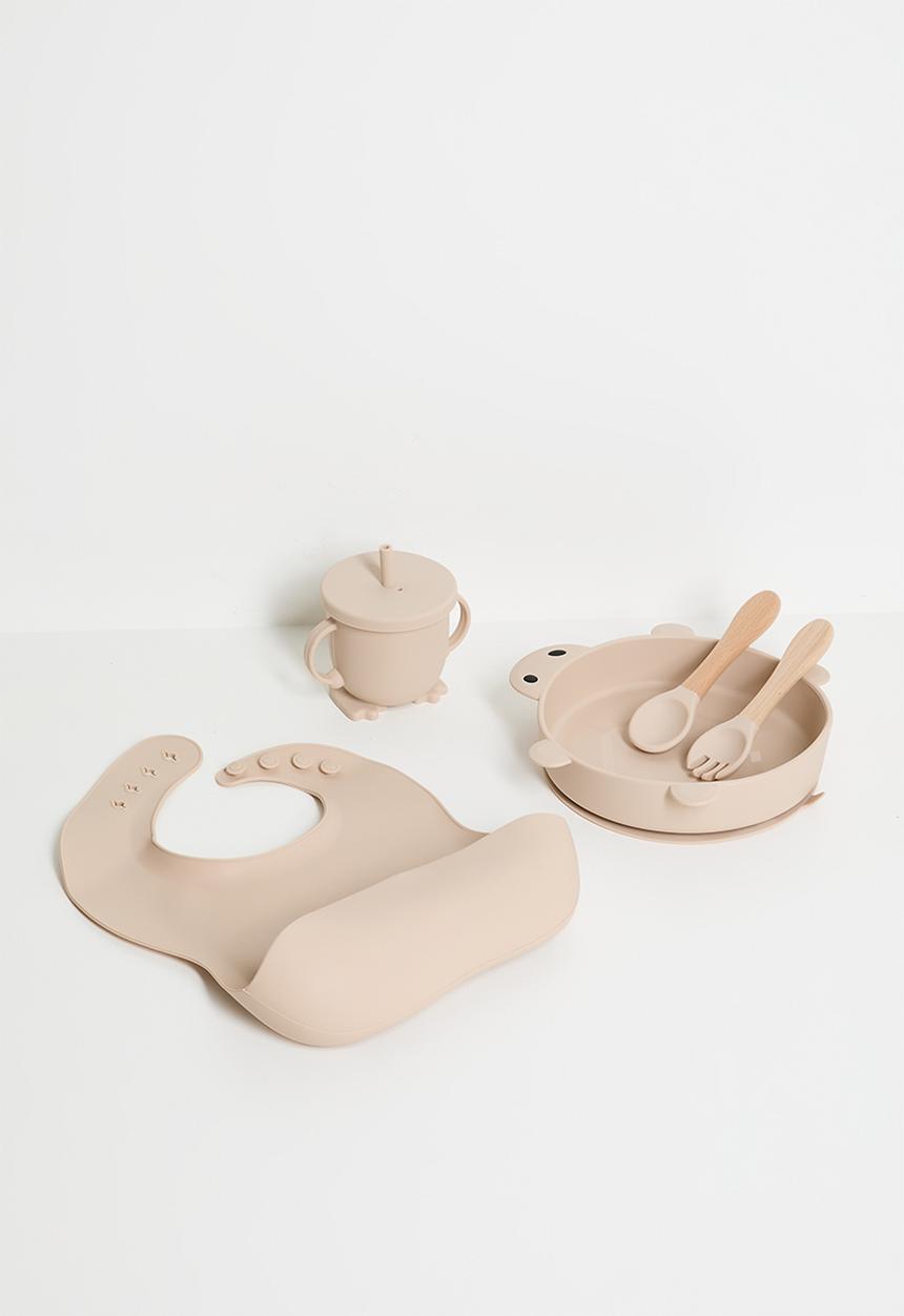 Pop Candy - Silicone baby tableware - light brown