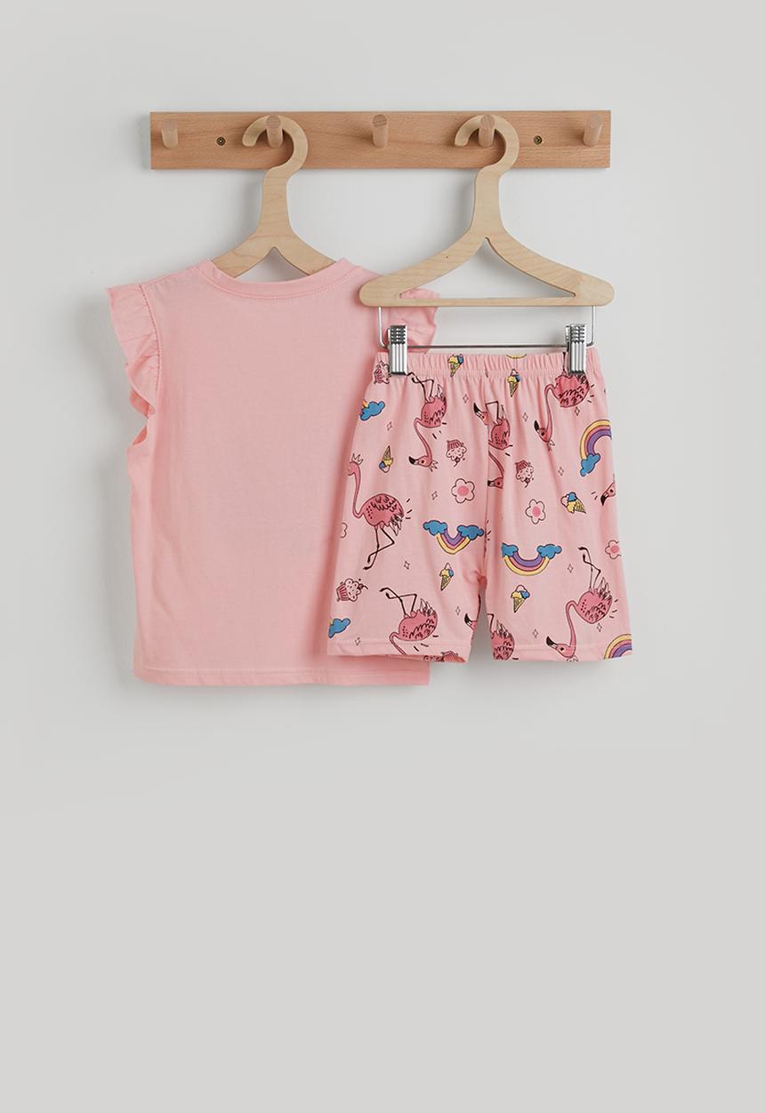 Pop Candy - Frilled sleeve pj set - pink/flamingo