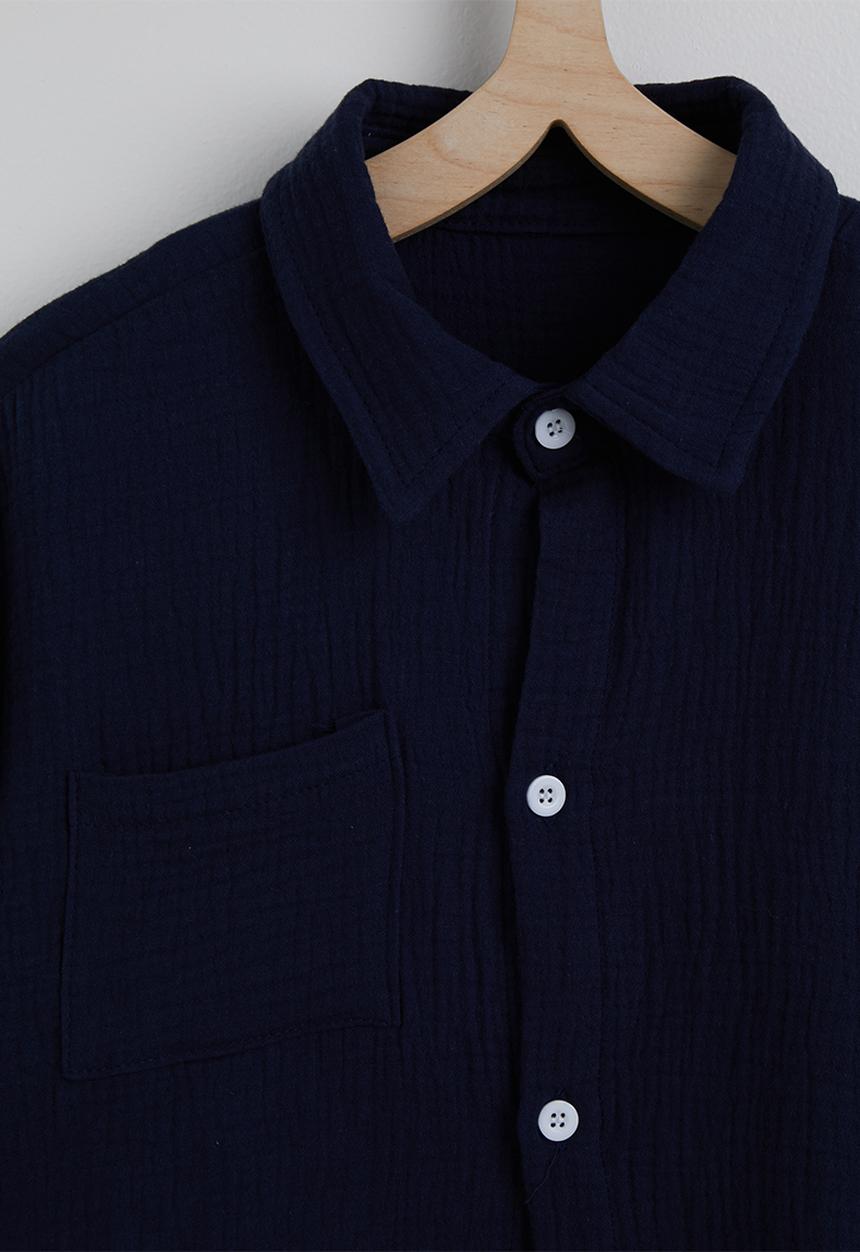 Pop Candy - Cropped shirt and shorts - navy