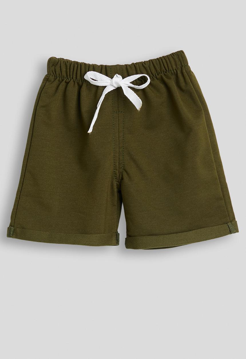 Pop Candy - Rolled cuff shorts - dark olive