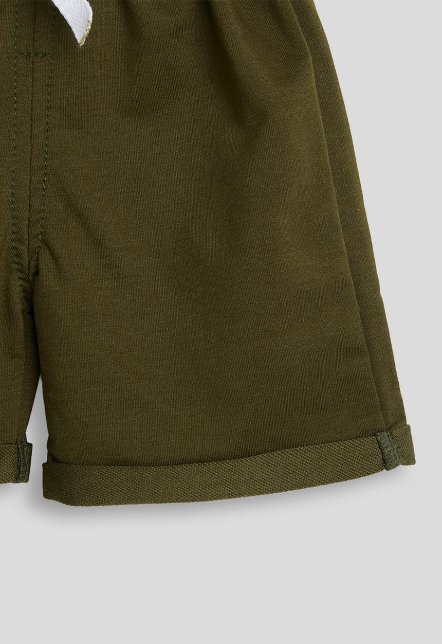 Pop Candy - Rolled cuff shorts - dark olive