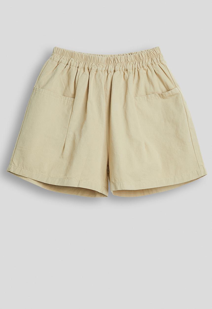 Pop Candy - Stylised front pocket shorts - cornsilk