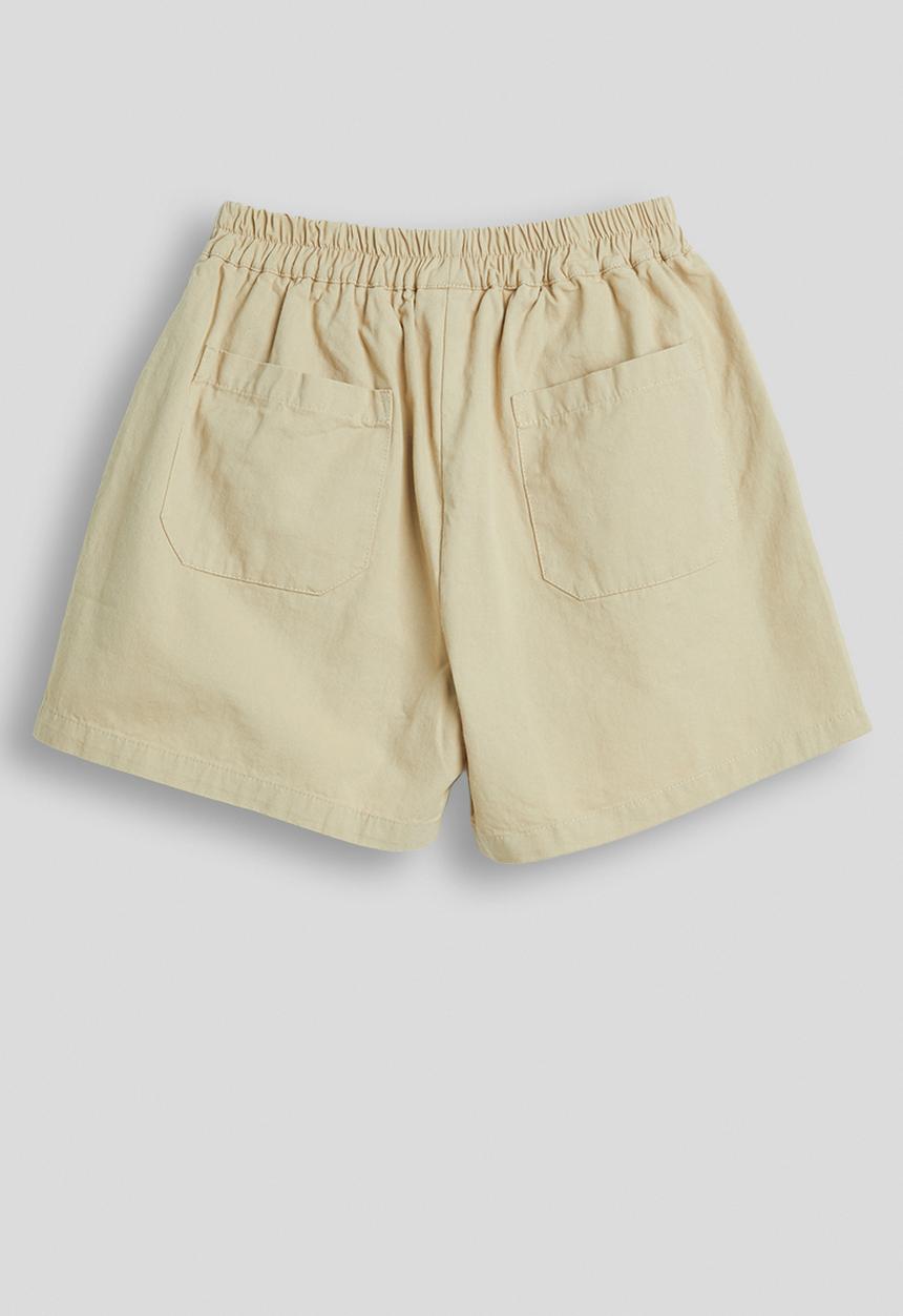 Pop Candy - Stylised front pocket shorts - cornsilk