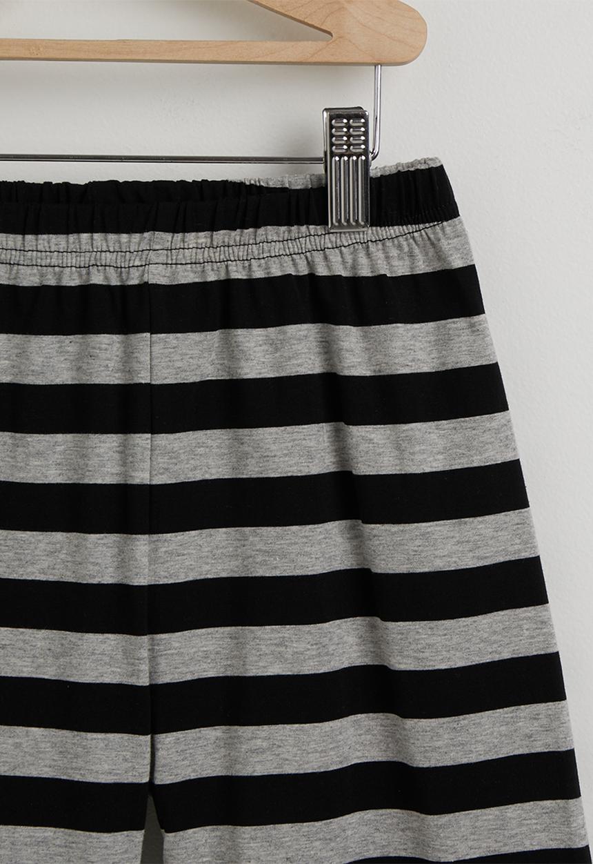 Pop Candy - Monster truck graphic with striped shorts - white/grey