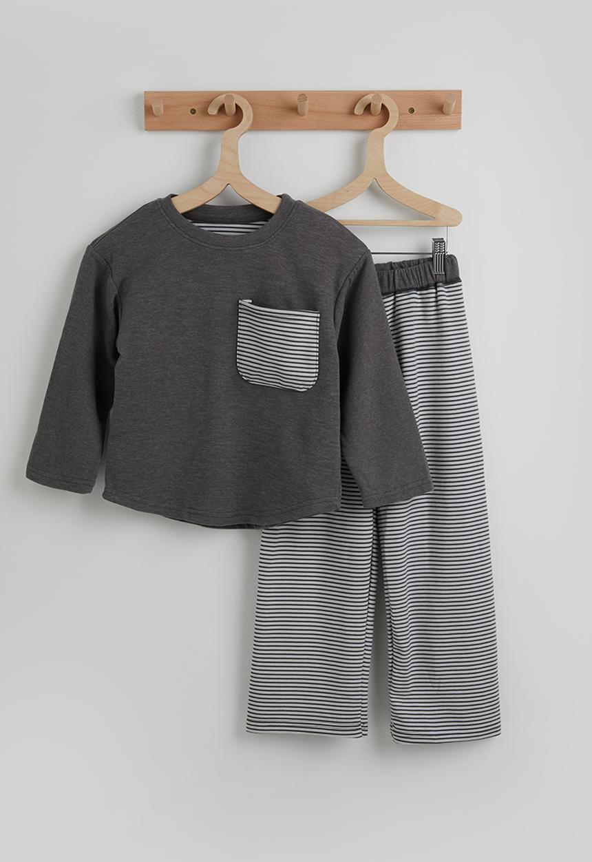 Pop Candy - Long pj set - grey 