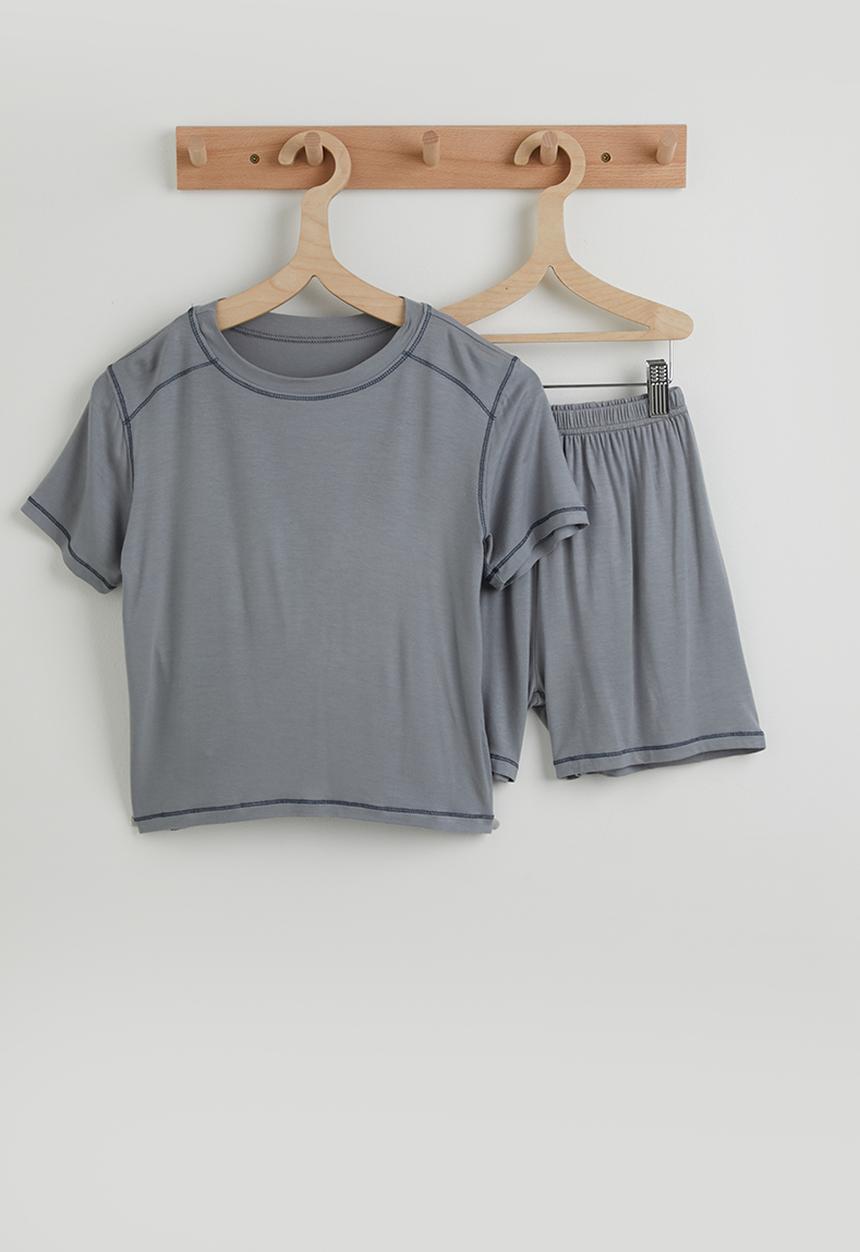 Pop Candy - Short pj set - grey