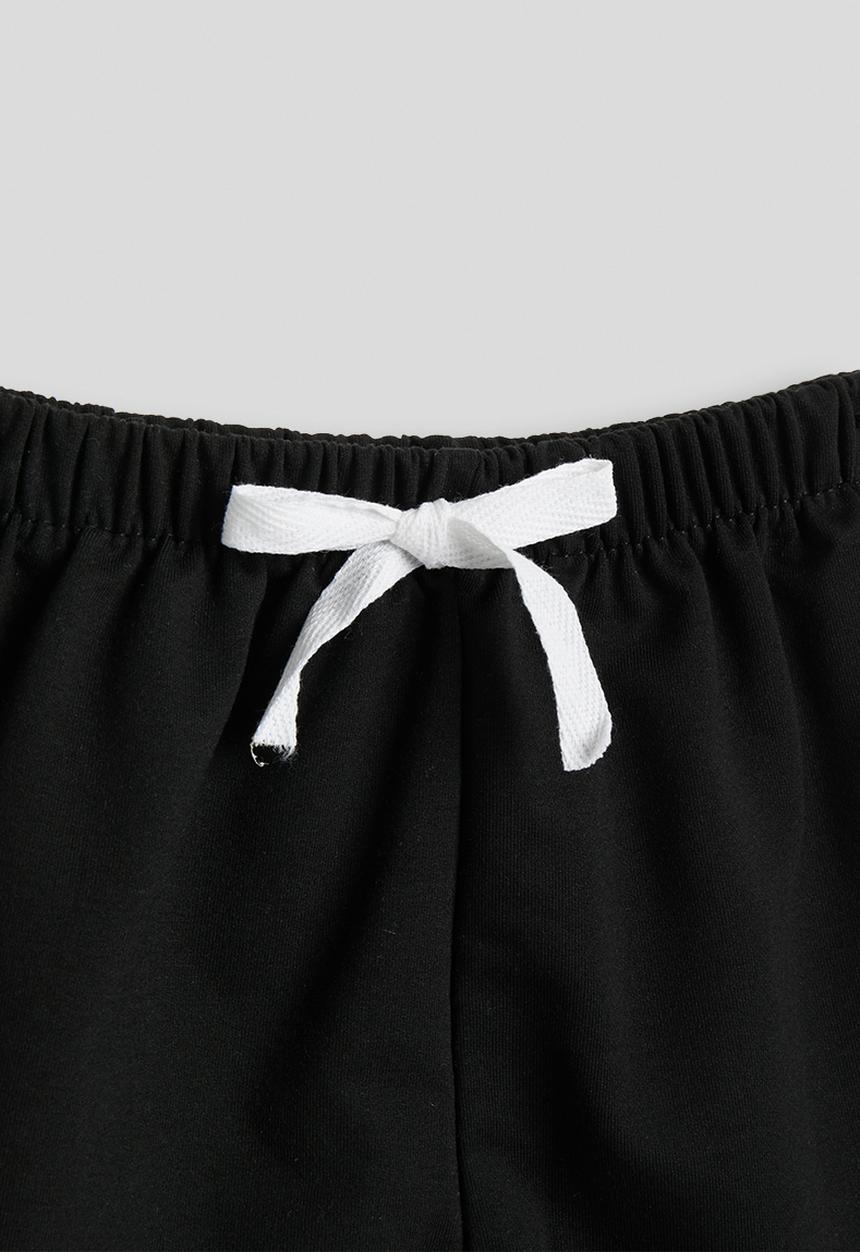 Pop Candy - Rolled cuff shorts - black
