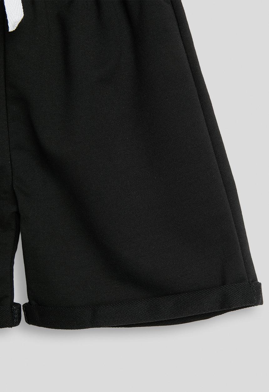 Pop Candy - Rolled cuff shorts - black
