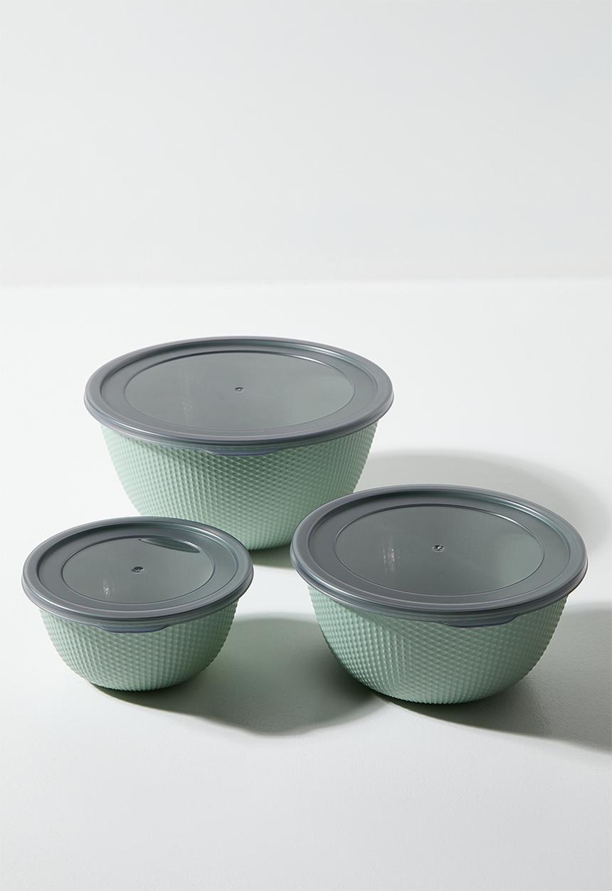 Excellent Houseware - Lope food storage set of 3 - Sage