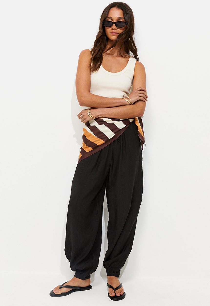 New Look - Kendall crinkle balloon trouser - black