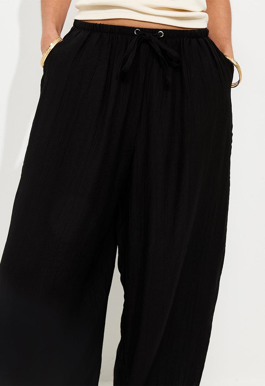 New Look - Kendall crinkle balloon trouser - black
