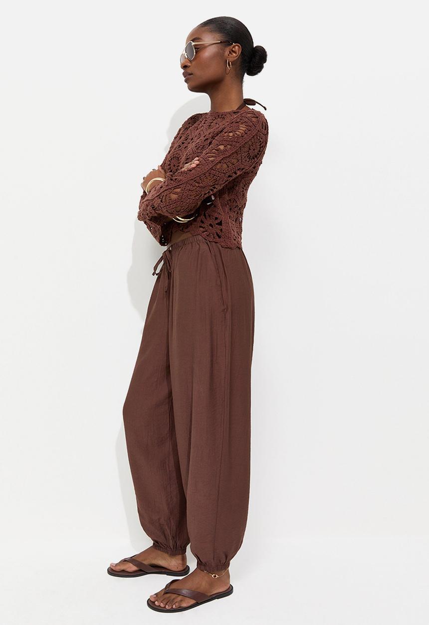 New Look - Kendall crinkle balloon trouser - mink