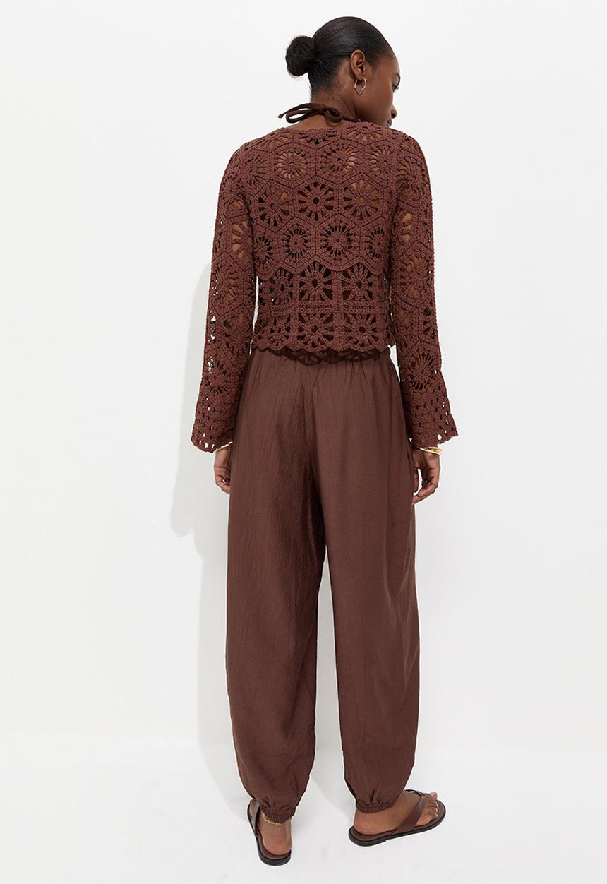New Look - Kendall crinkle balloon trouser - mink