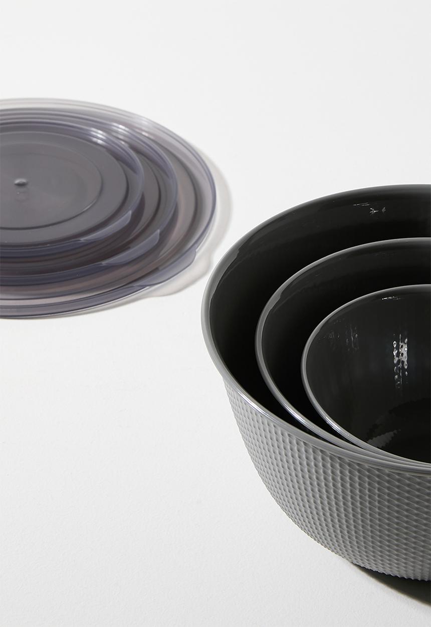 Excellent Houseware - Lope food storage set of 3 - Grey