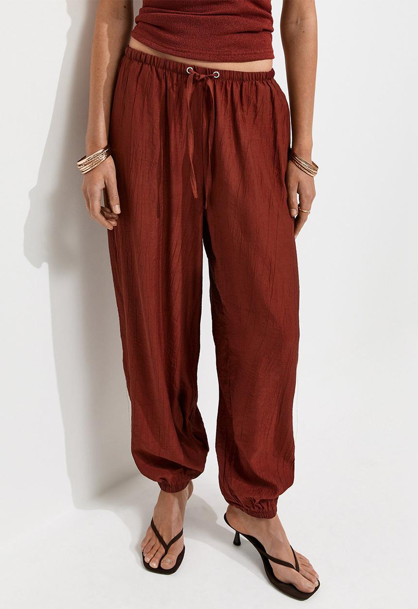 New Look - Kendall crinkle balloon trouser - rust