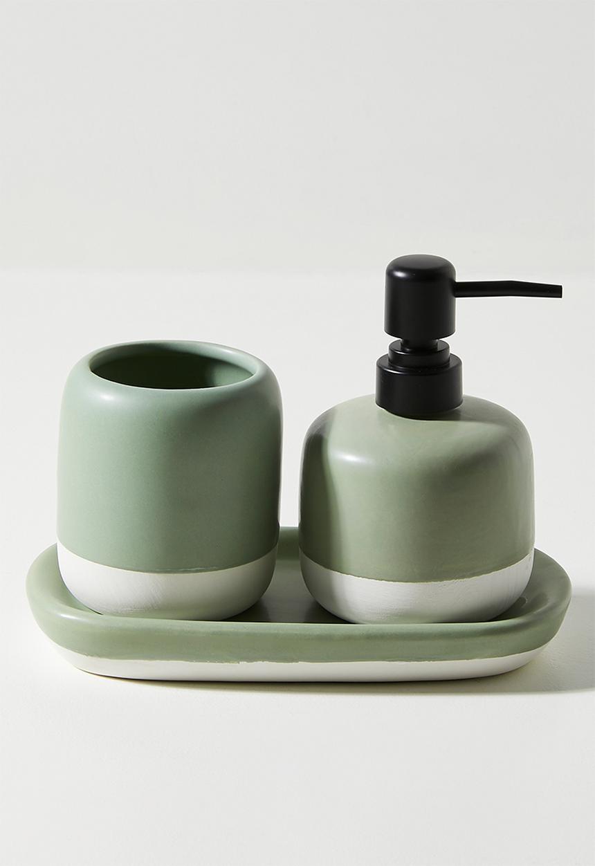 Bathroom Solutions - Urban 3pc bathroom acc set - Matcha