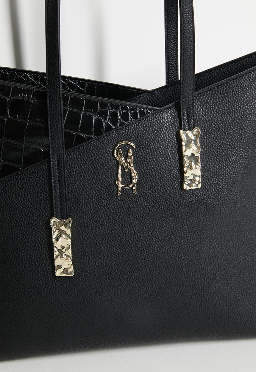 Steve Madden - Beliot-C  mini tote bag-black/gold