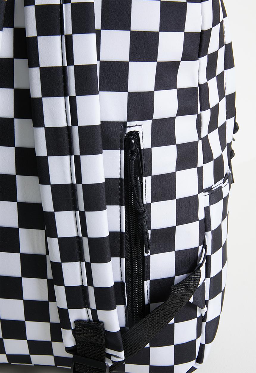Pop Candy - Large patch pocket backpack - black checkboard