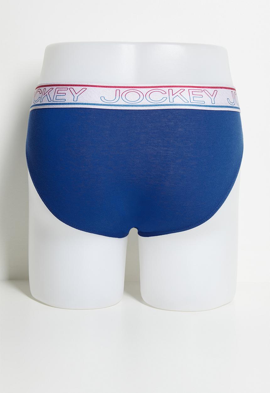 Jockey - 3 Pack Plain Brief - Blue Multi