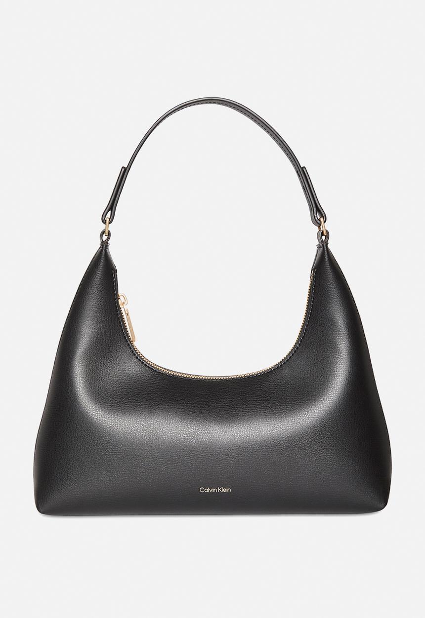 Calvin Klein - Foil logo conv shou﻿lder bag - black