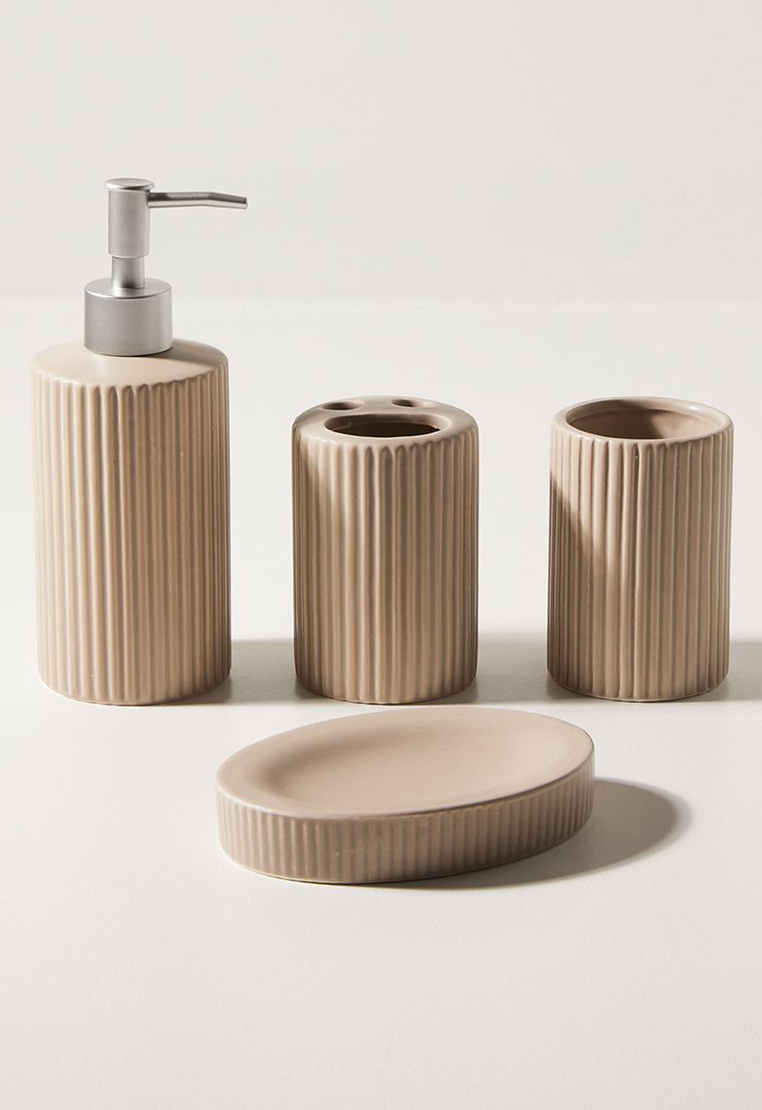 Bathroom Solutions - Molly Bathroom Accessory set of 4 -Taupe