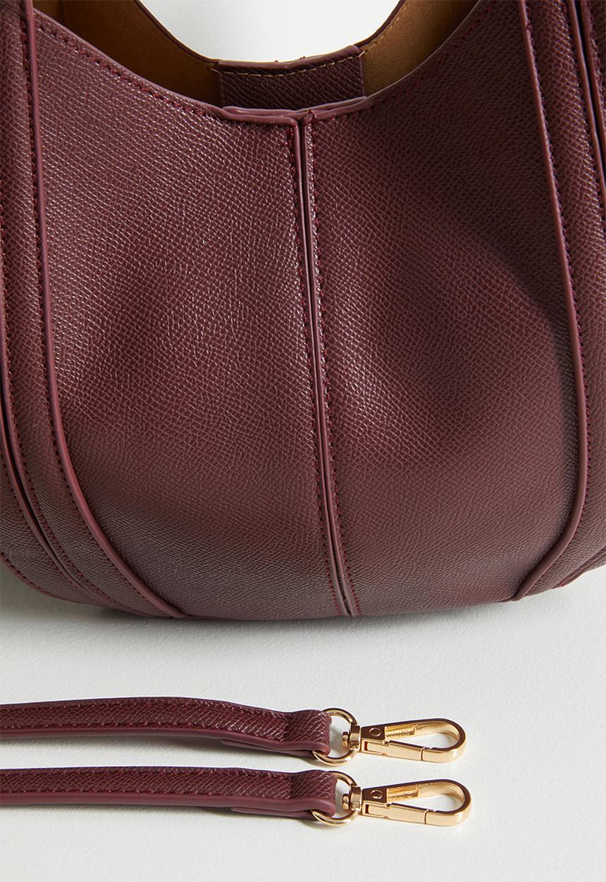 Tessa Design - Amaris Top Handle Crossbody Bag - Burgundy