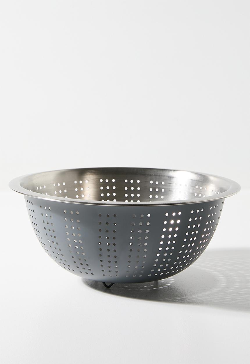 Excellent Houseware - Vevo stainless steel colander - Grey