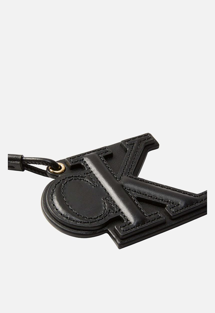 Calvin Klein - Deboss monogram patch bag charm - black