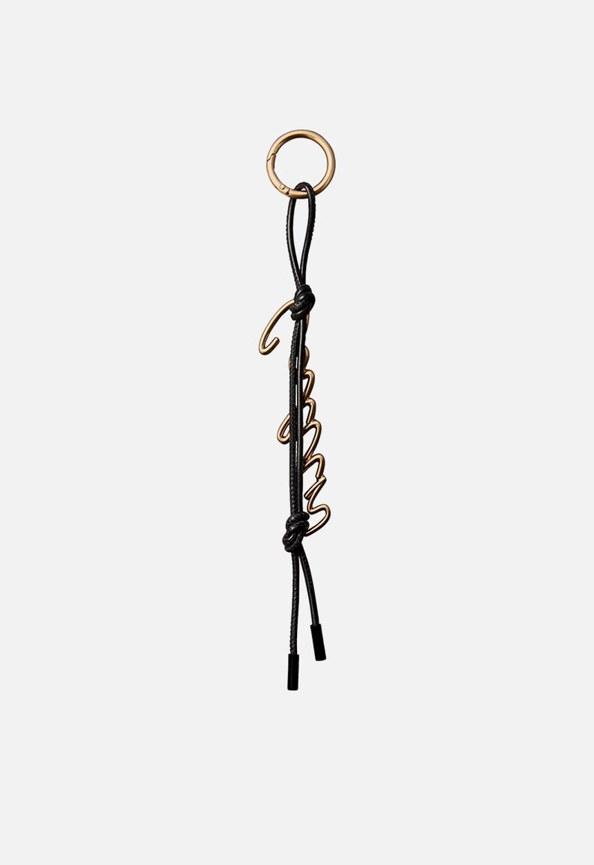 Calvin Klein - Knotted script hw bag charm - black