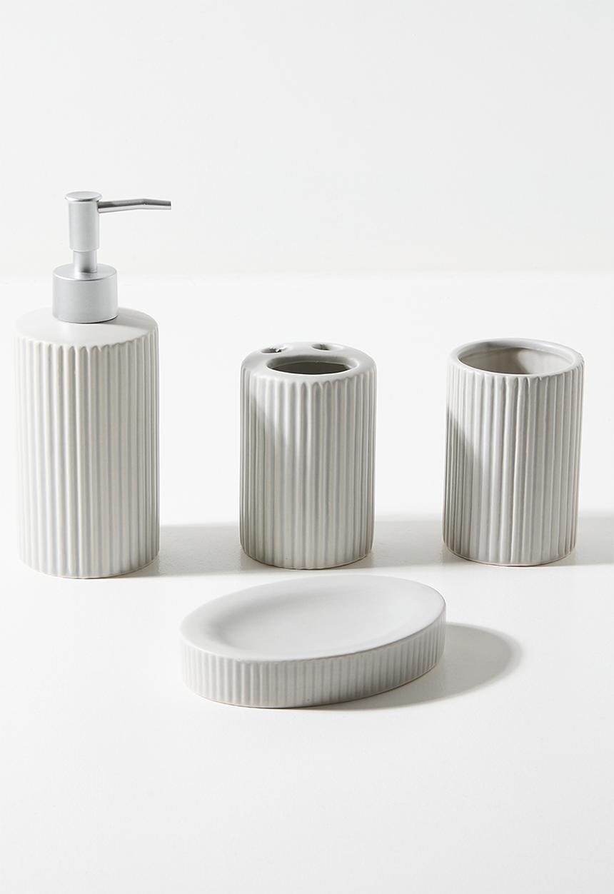 Bathroom Solutions - Molly Bathroom Accessory set of 4 -Grey
