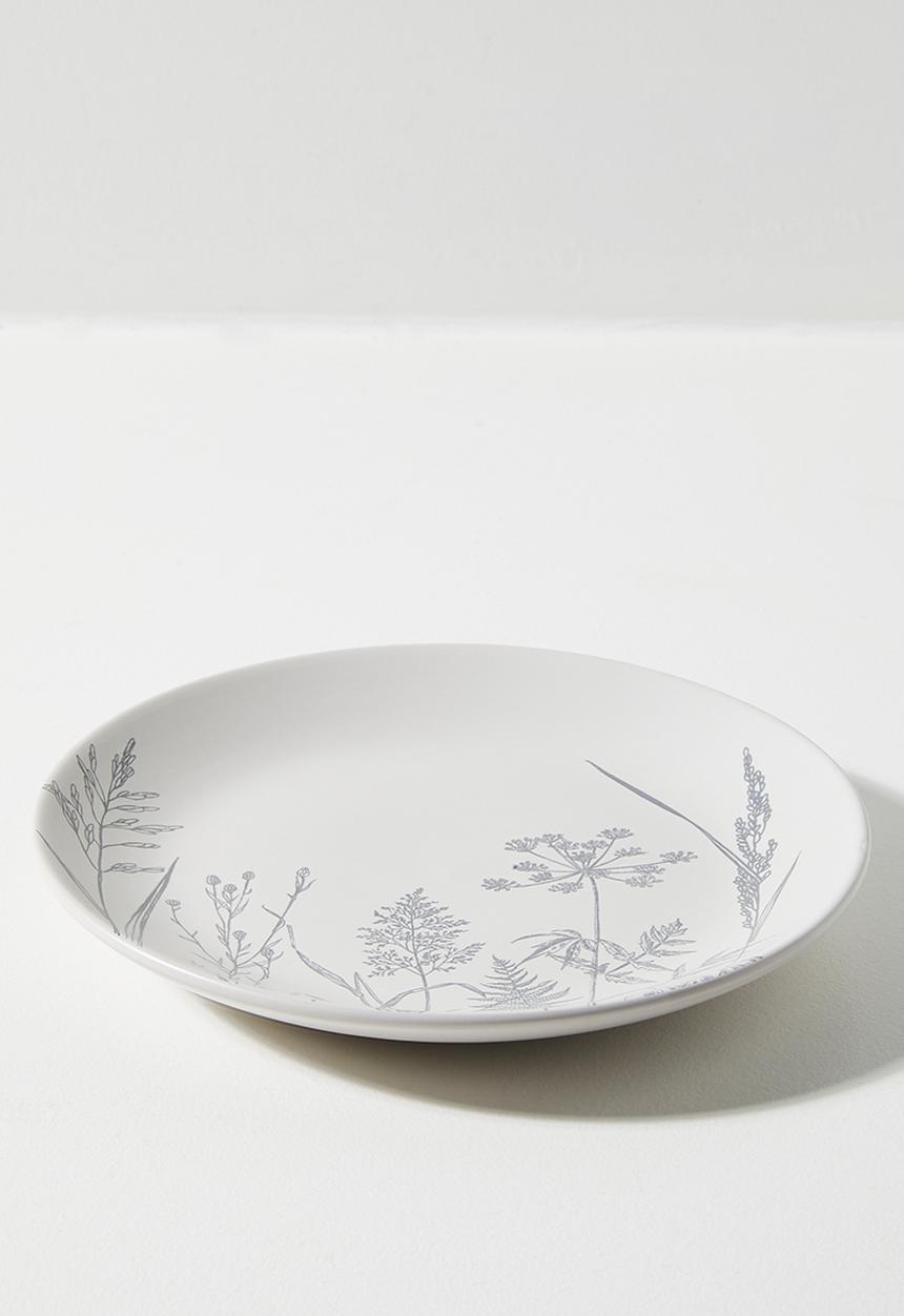 Excellent Houseware - Flora side plate set of 4 - Grey