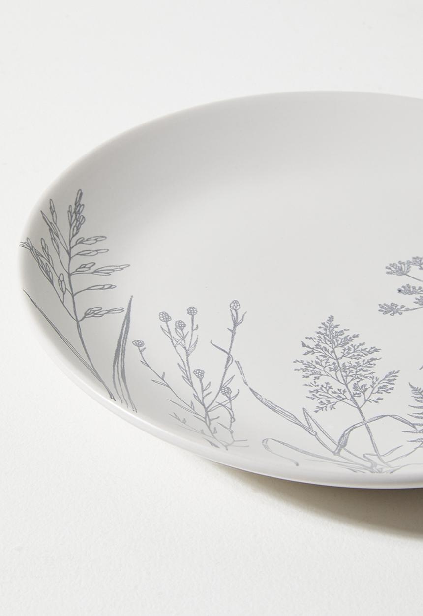 Excellent Houseware - Flora side plate set of 4 - Grey