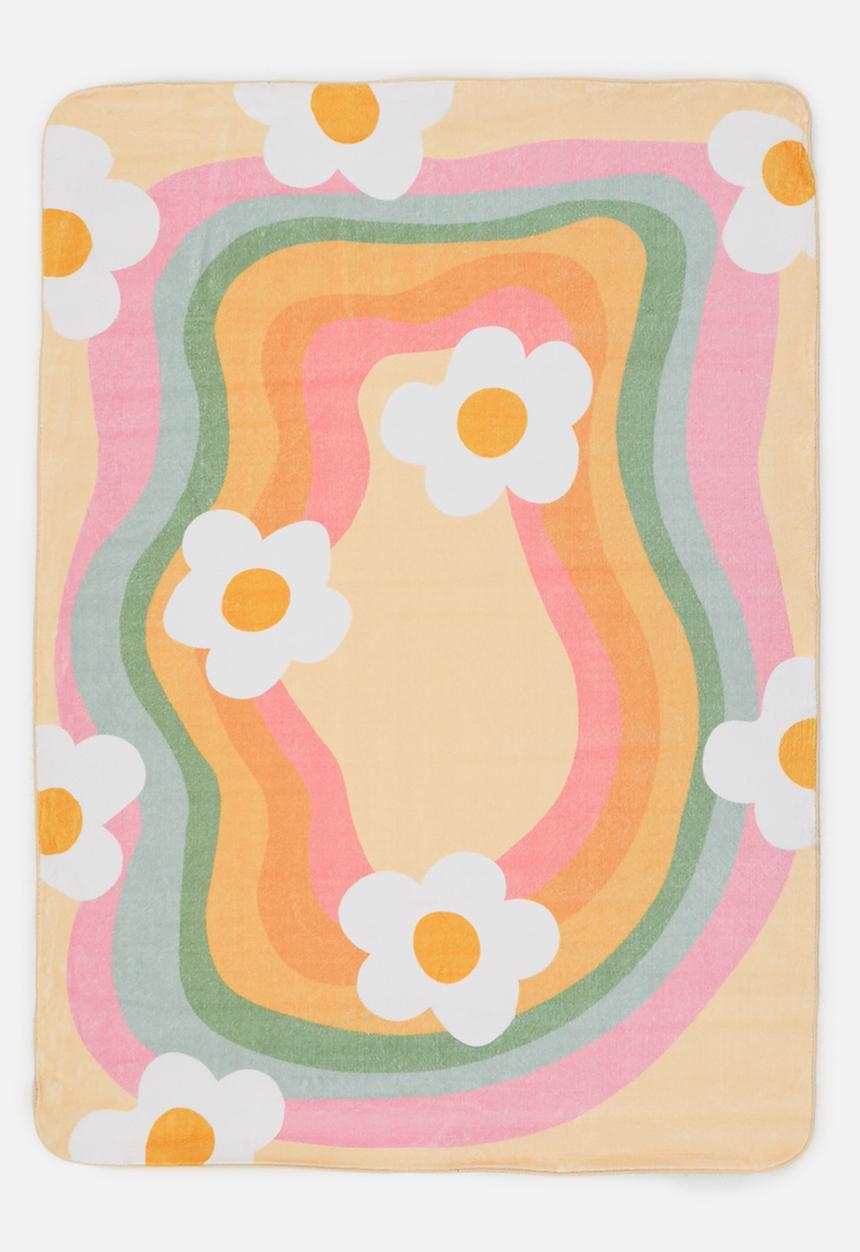 Pop Candy - Psychedelia floral pattern mat - multi