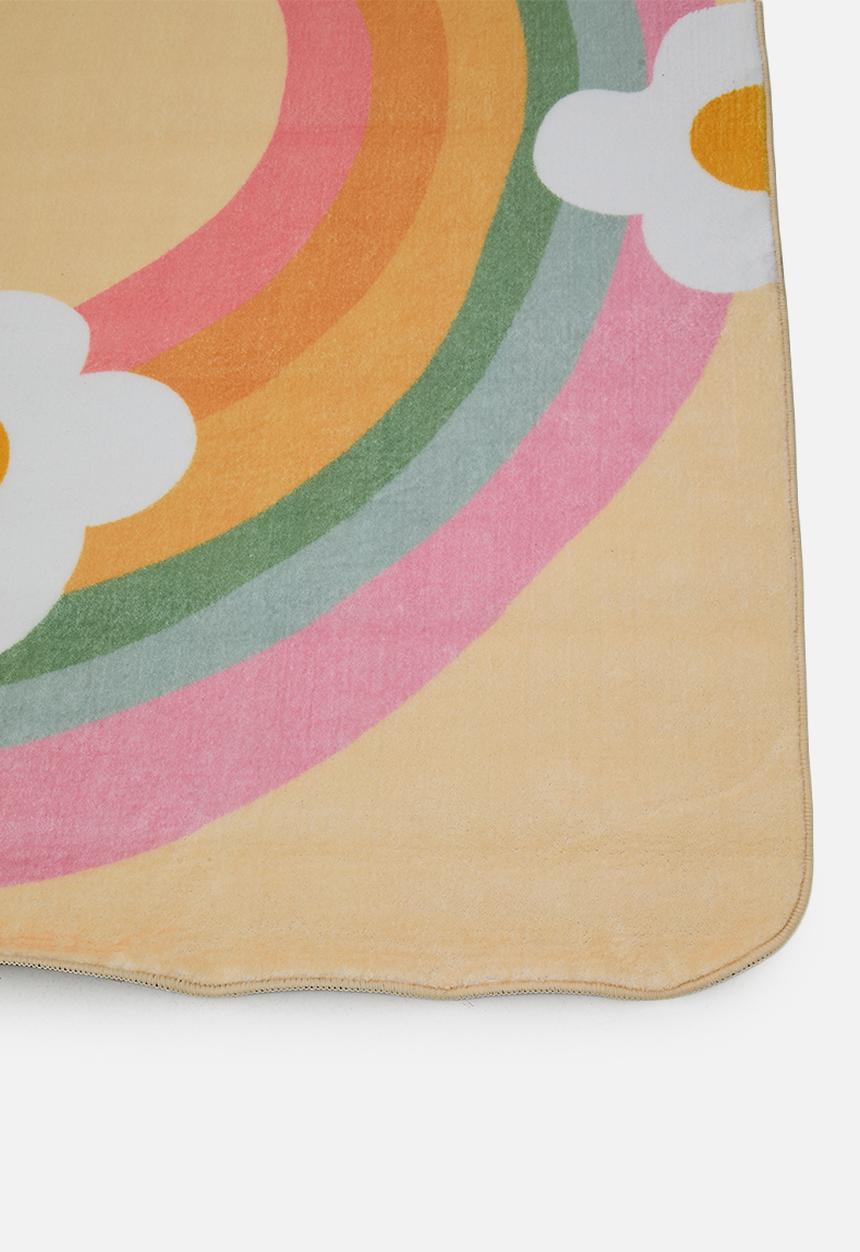 Pop Candy - Psychedelia floral pattern mat - multi