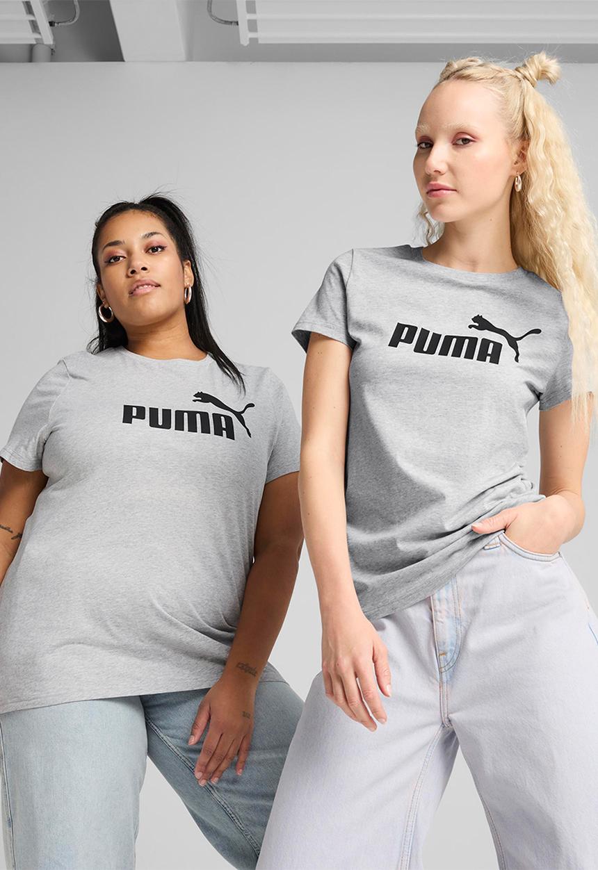 PUMA - Plus Ess No. 1 Logo Tee Light Gray Heather - Light Gray Heather