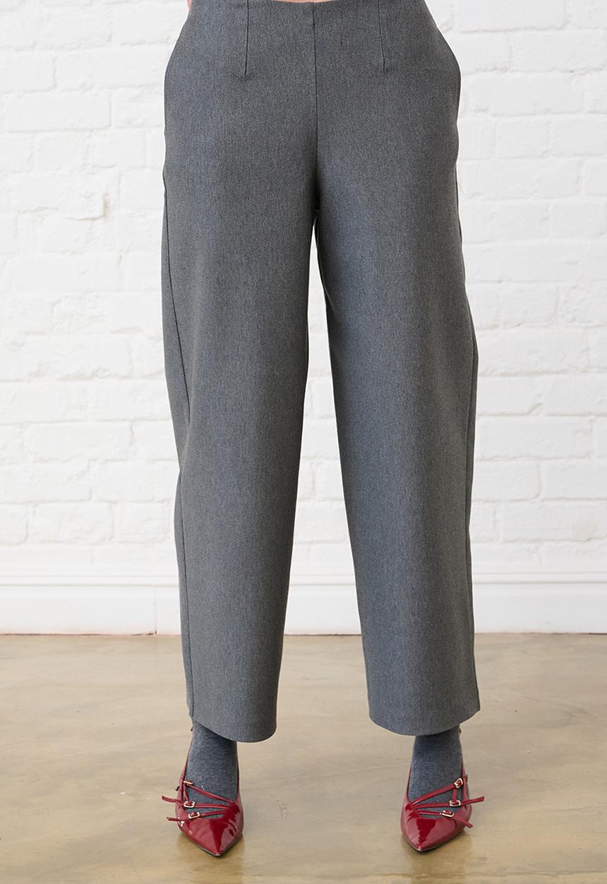 Me&B - Barrel Ponti Pants - Charcoal