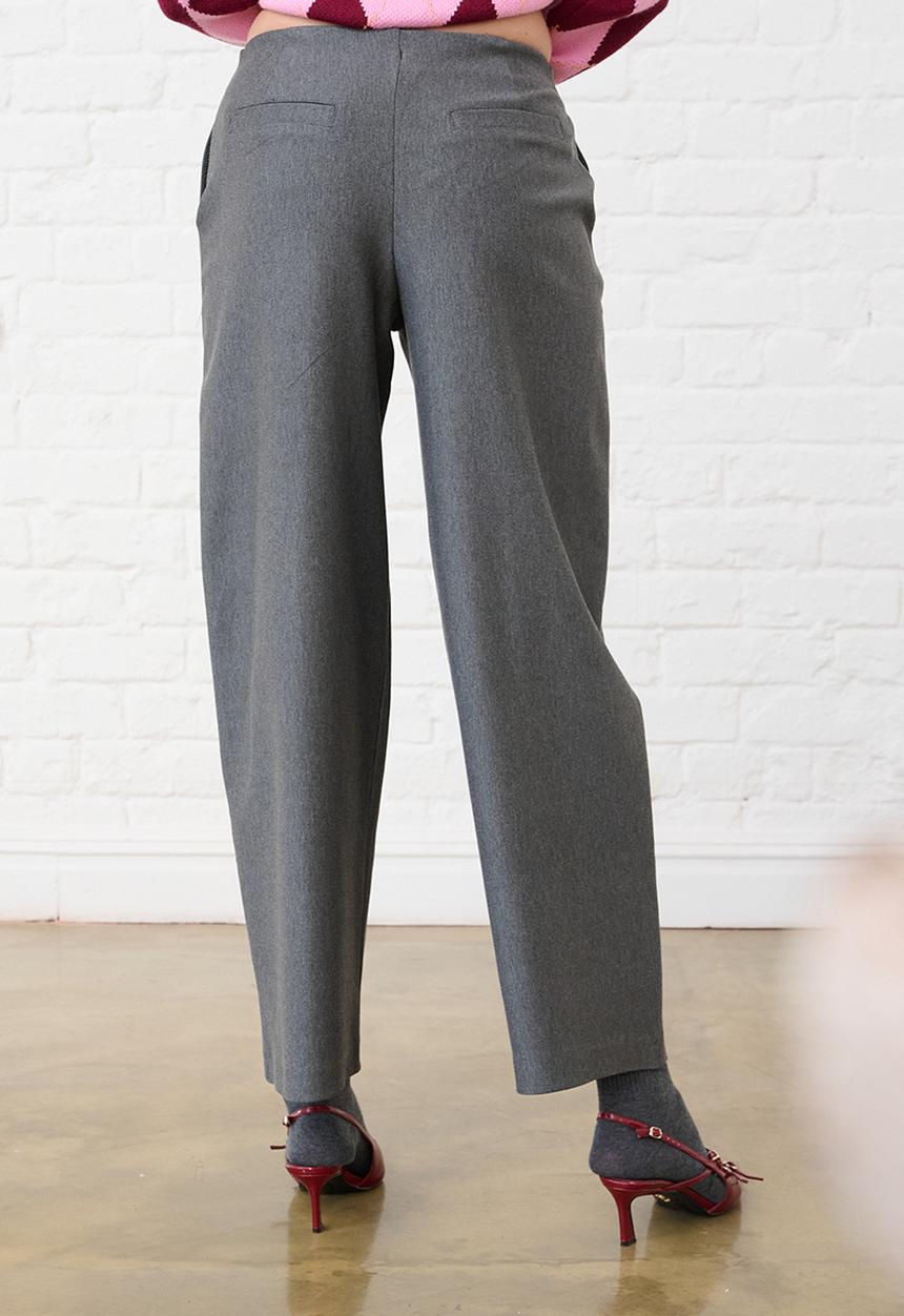 Me&B - Barrel Ponti Pants - Charcoal