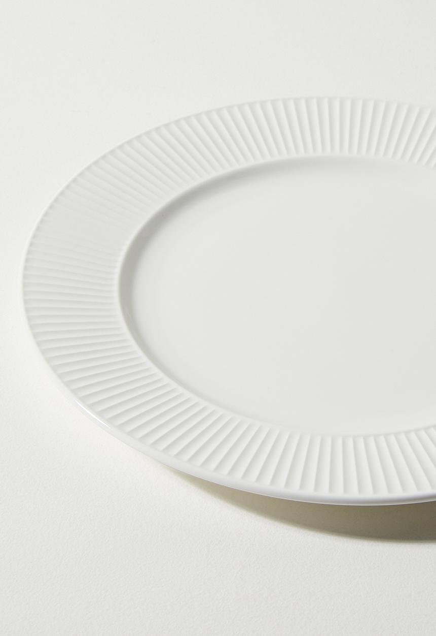 Excellent Houseware - Sia porcelain dinner plate set of 4 - White