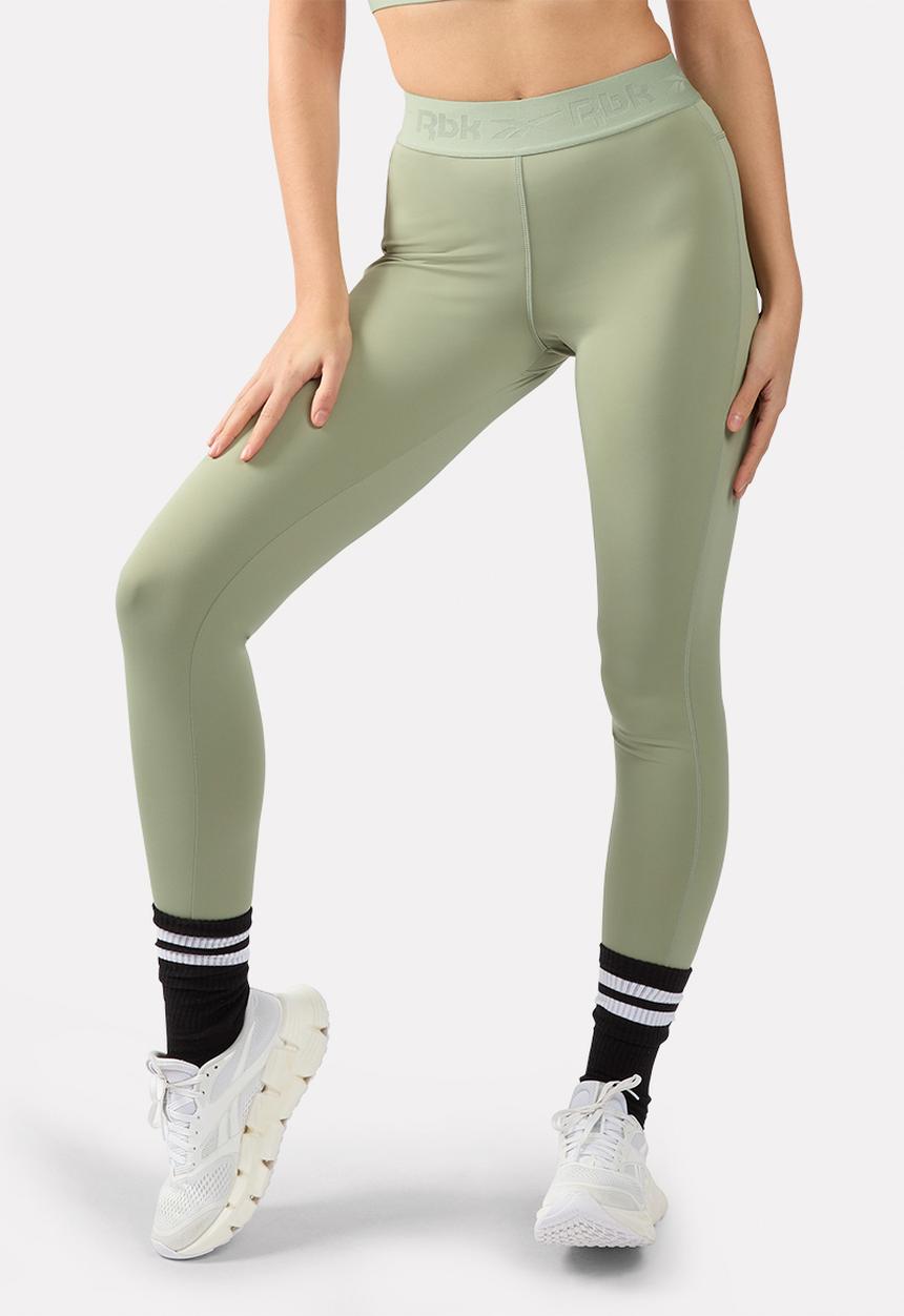 Reebok - Core Fitness Training Ruched Legging - Hazy Green