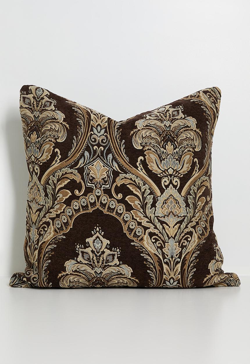 Sixth Floor - Royal Crest Cushion Cover - Brown
