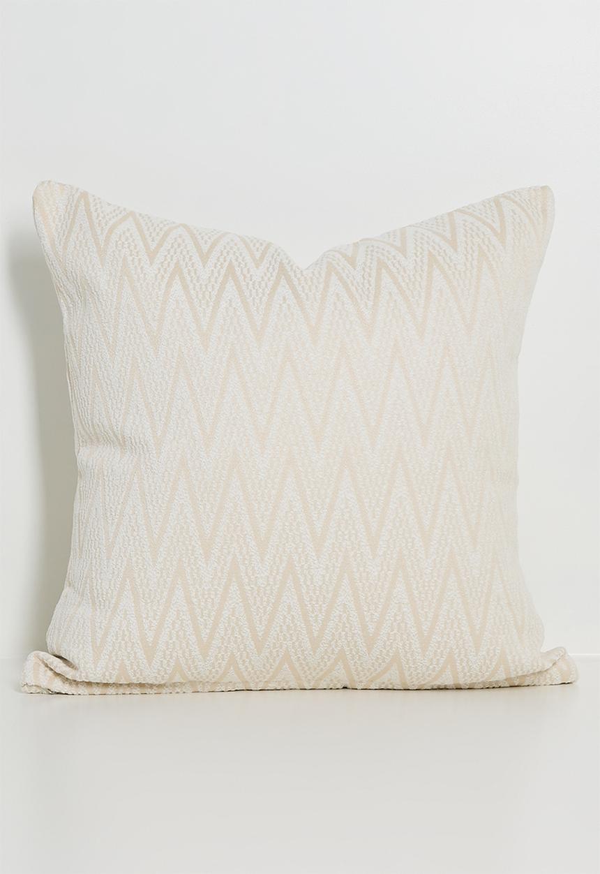 Sixth Floor - Chevron Cushion Cover - White & neutral