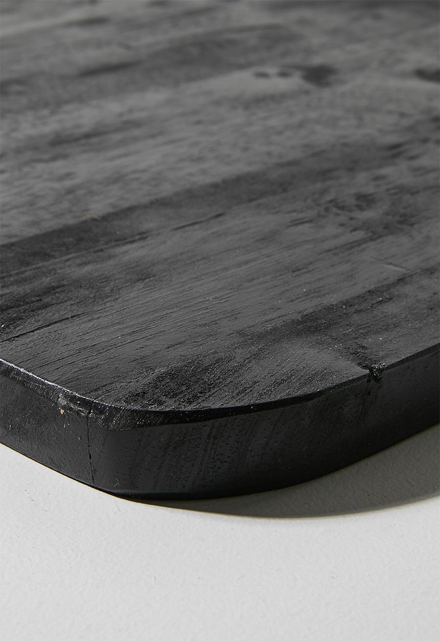 Excellent Houseware - Rubberwood cutting board - Black