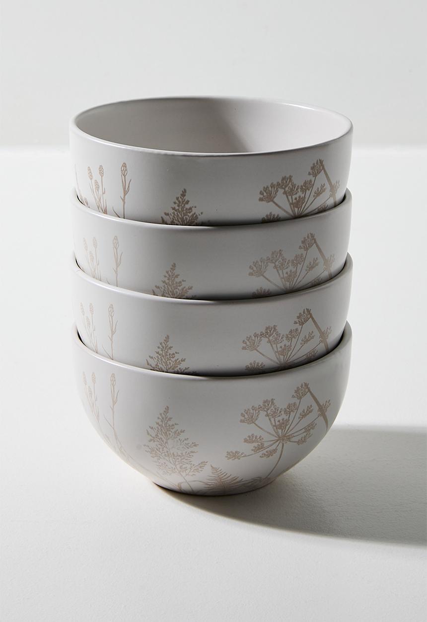 Excellent Houseware - Flora bowl set of 4 - Natural