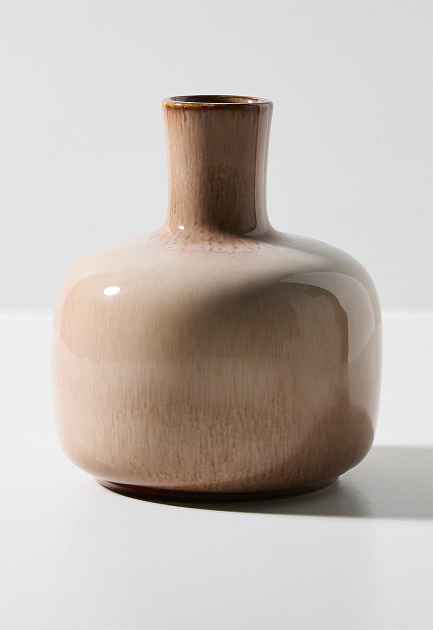 H&S - Porce vase - Beige