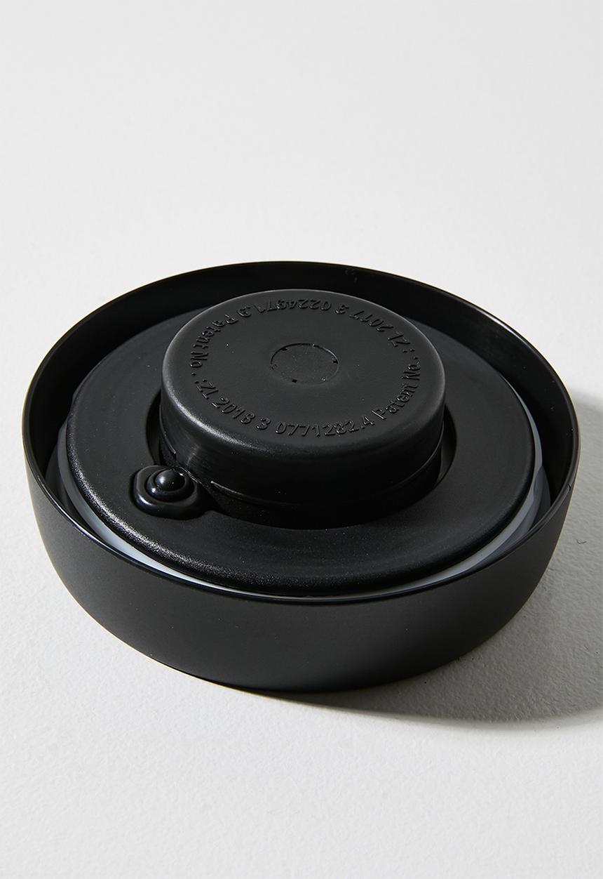 Excellent Houseware - Boro glass storage jar - Black