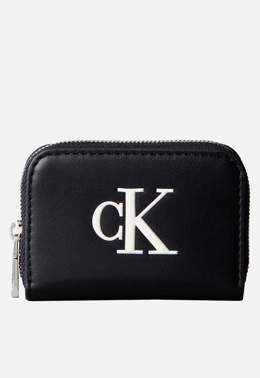 Calvin Klein - Bold ck medium zip around - black/white
