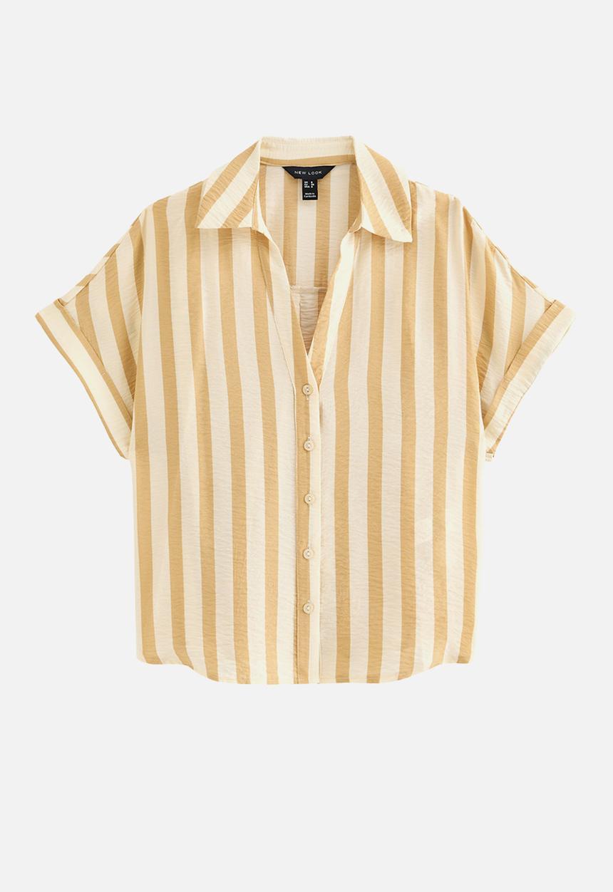 New Look - K jim wide stripe shirt - yellow
