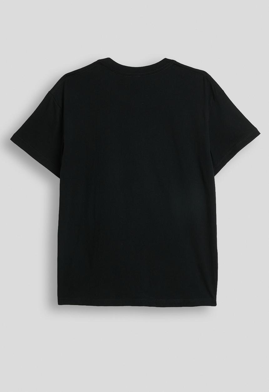 Pop Candy - Drinks graphic and sloga crew neck tee - black