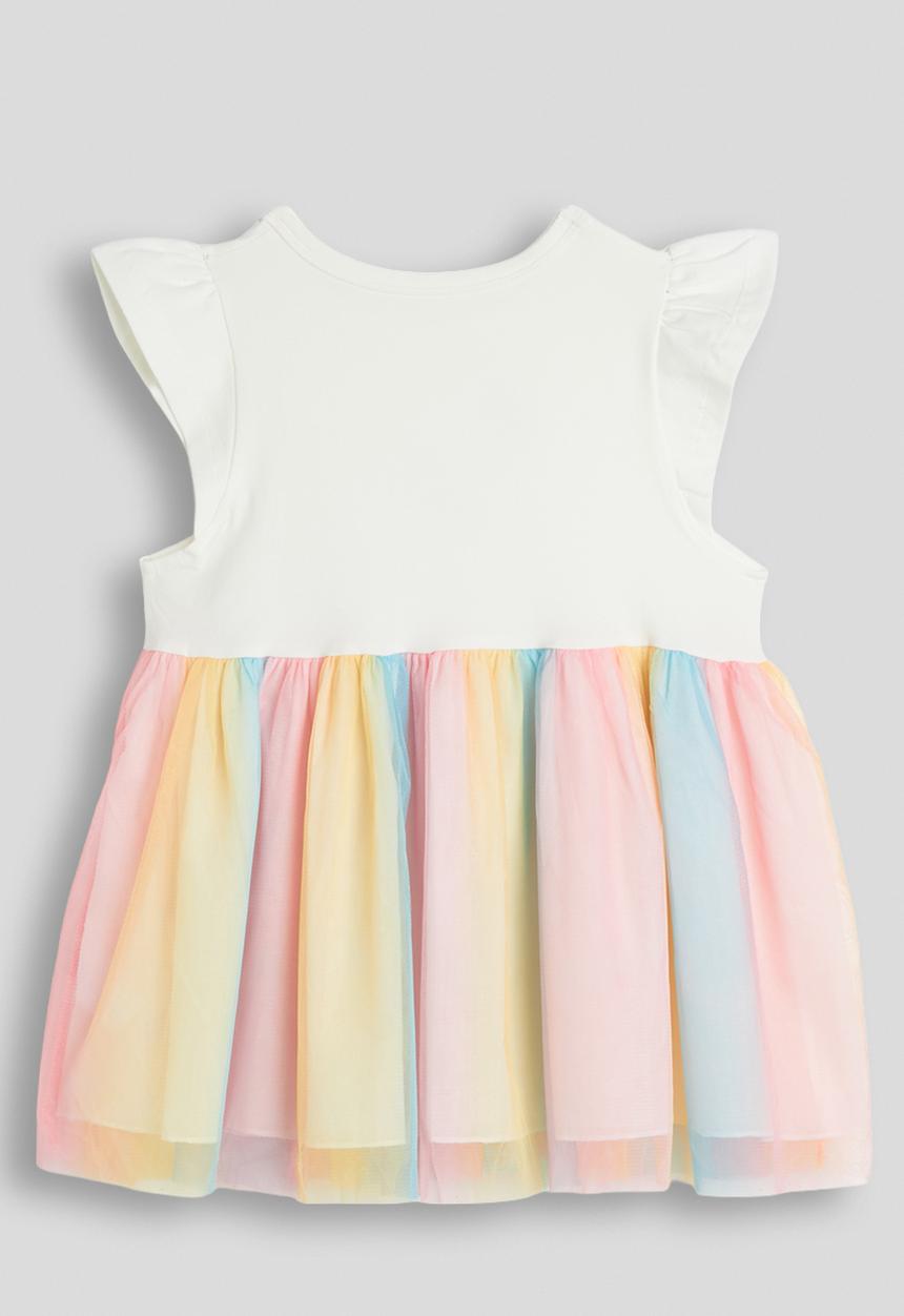Pop Candy - T-shirt dress with rainbow tulle skirt - multi